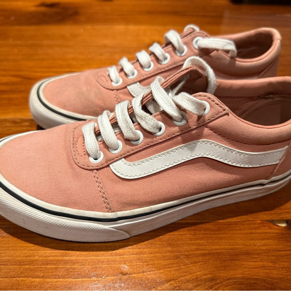 Vans Pink and White Sneakers